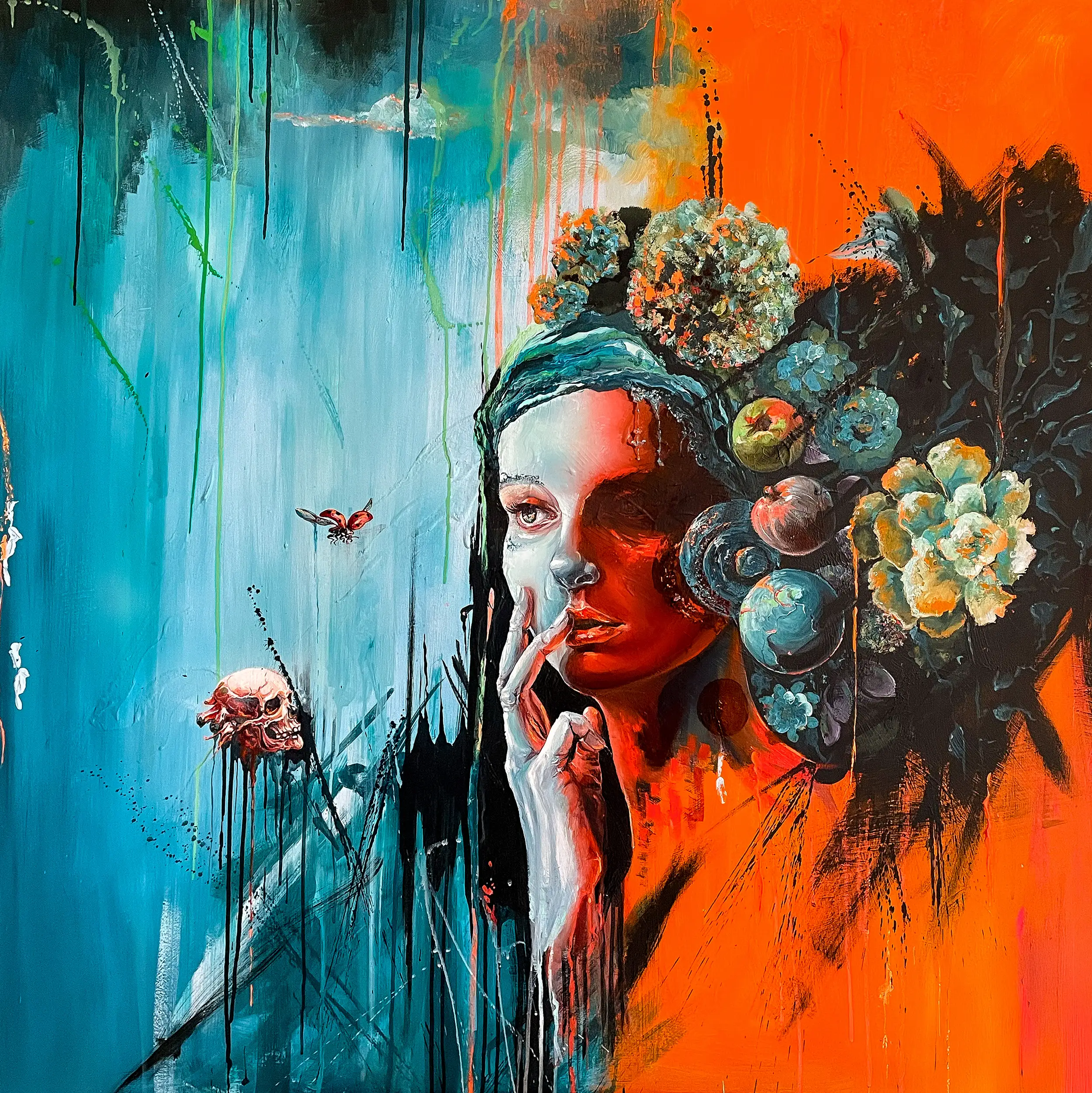 artist contemplating, sold